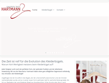Tablet Screenshot of hartmann-manufactur.com